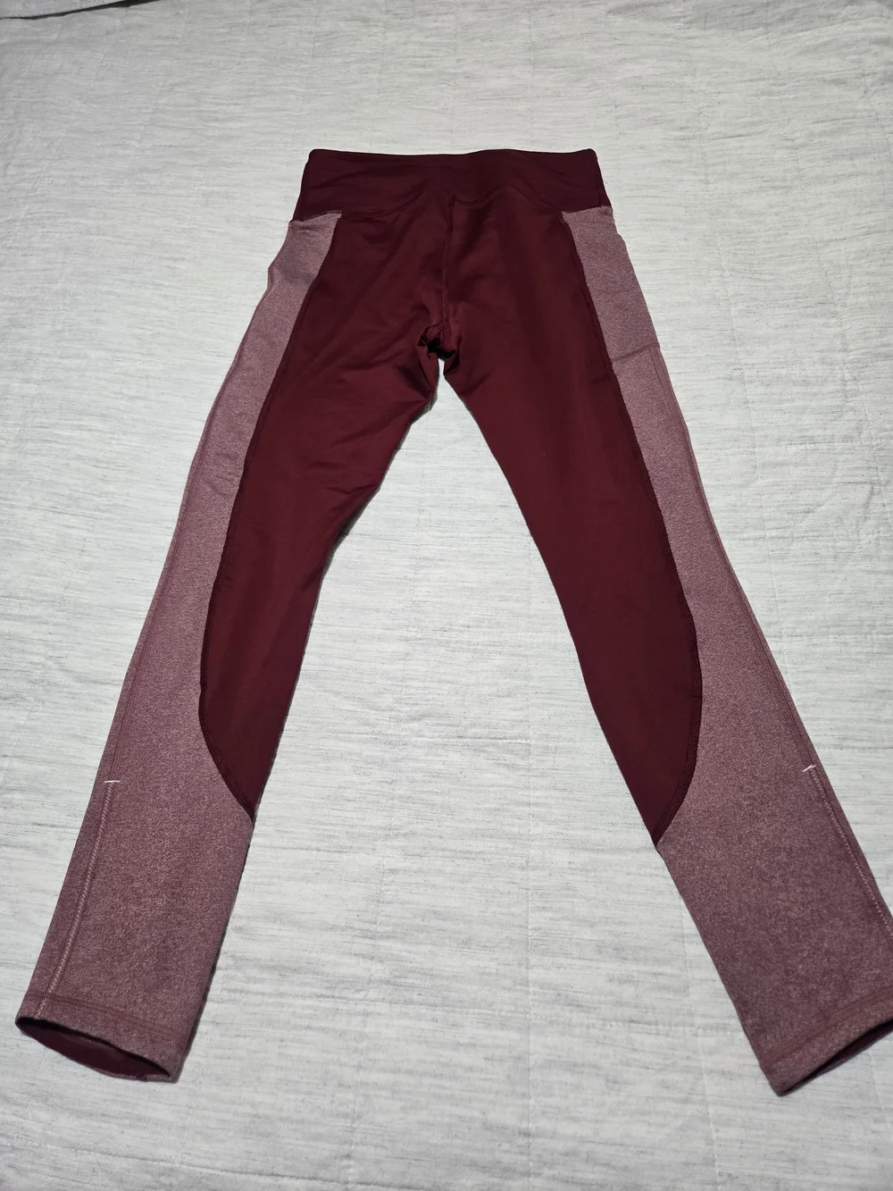 Under Armour Womens Burgundy and Heathered Maroon Leggings - Picture 3 of 9